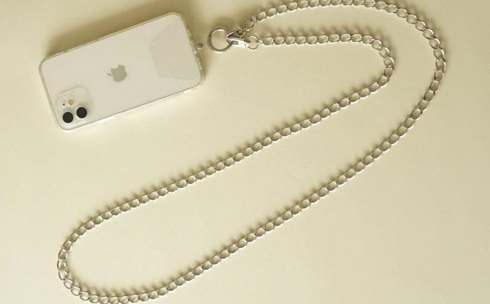 【LENERAオリジナルスマートフォンショルダー】 smartphone shoulder - maro - /silver 【079037】